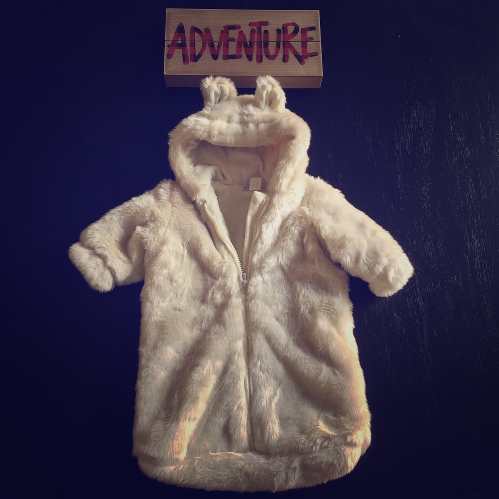 RH Baby & Child Luxe Fur Faux Arctic Fox Bunting